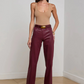 Clayton Coated Wide-Leg Jean