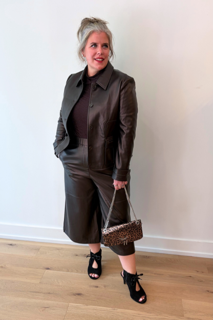 Faux Leather Culotte