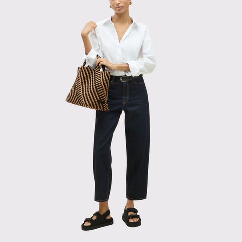 Naghedi St. Barths Medium Tote Striped in Ravenna