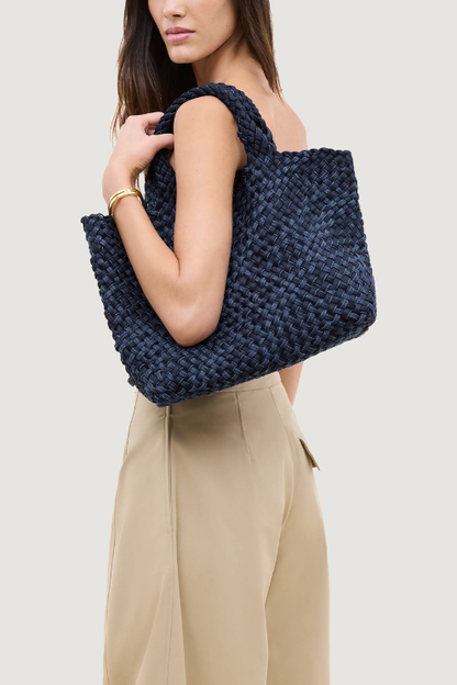 St. Barths Medium Tote Double Weave Denim