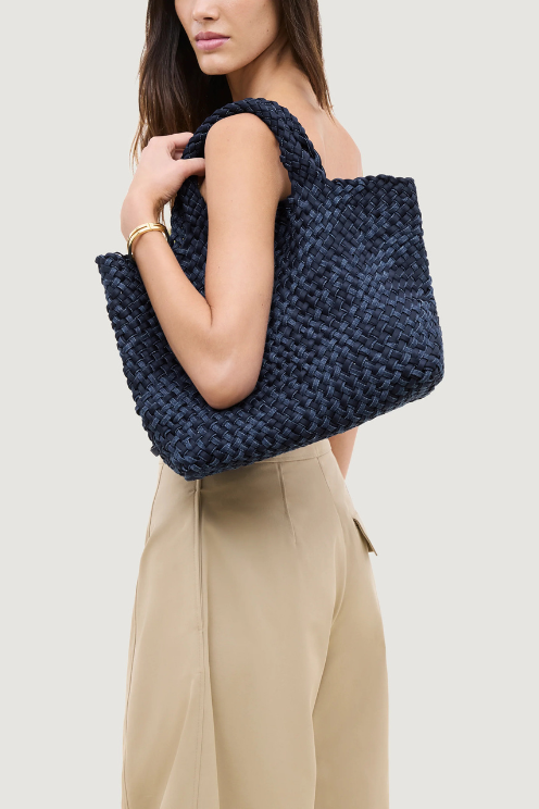 St. Barths Medium Tote Double Weave Denim