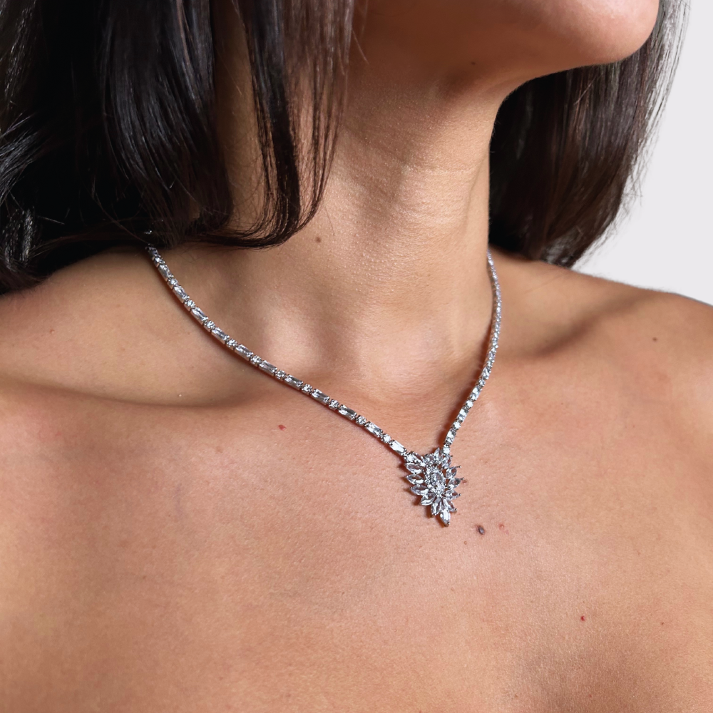 Valentine Rouge Art Deco Necklace