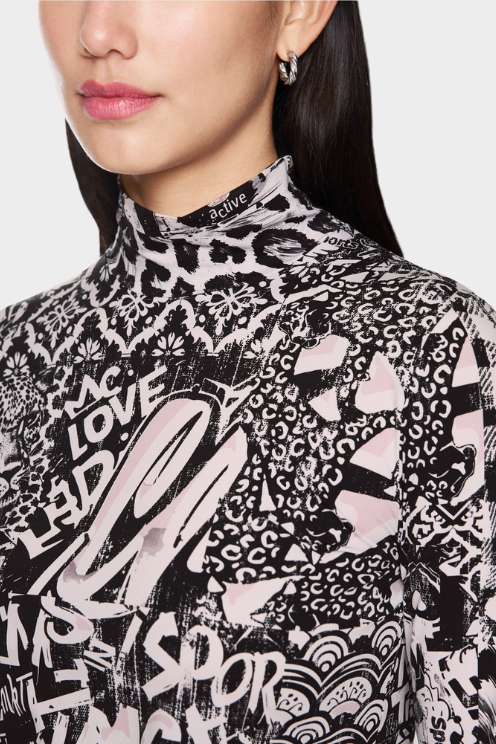 Marc Cain Printed Turtleneck