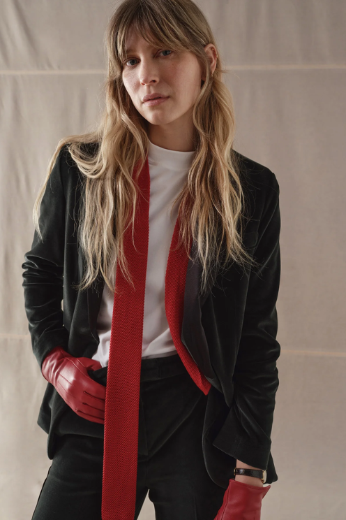 Emerald Velour Smoking Blazer