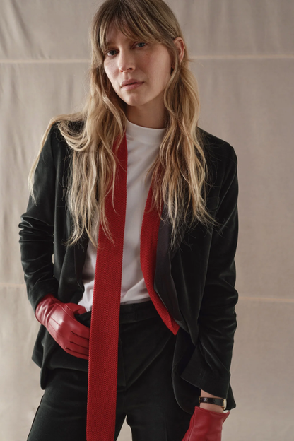 Emerald Velour Smoking Blazer