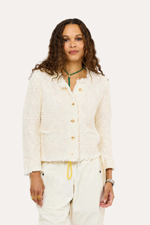 Speckled Fringe Beau-Lero Cardigan