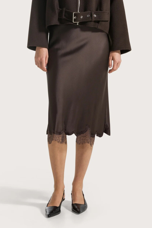 Midi Satin Skirt