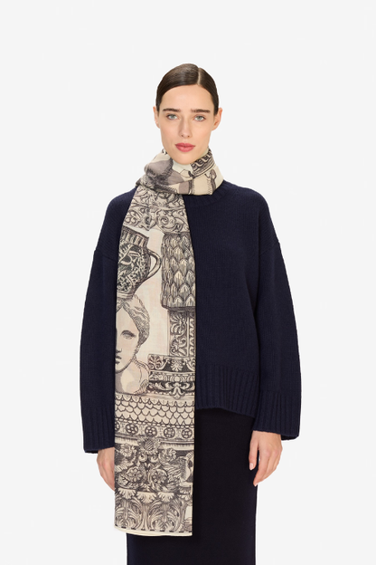 Archives Wool Scarf – White