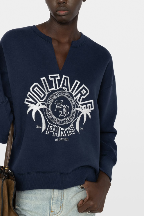 Deep V Graphic Sweatshirt