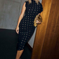 Black Plisse Desiree Dress