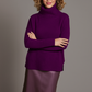 Cashmere Back Zip Turtleneck Sweater