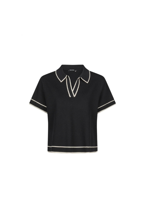 Contrast Stitch Polo Sweater