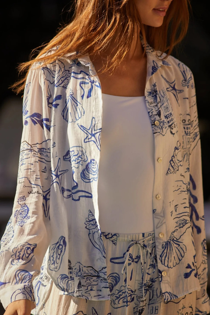 Classic Button Down - Riviera Print