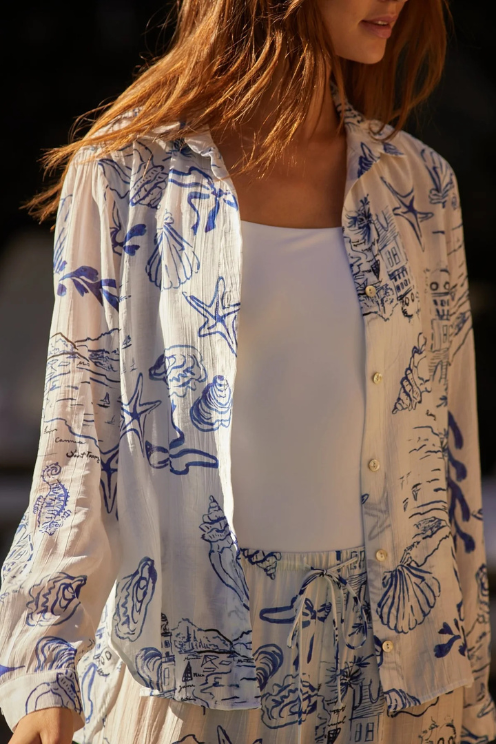 Classic Button Down - Riviera Print