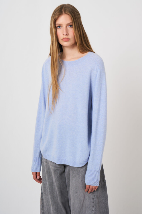 Round Hem Cashmere Sweater