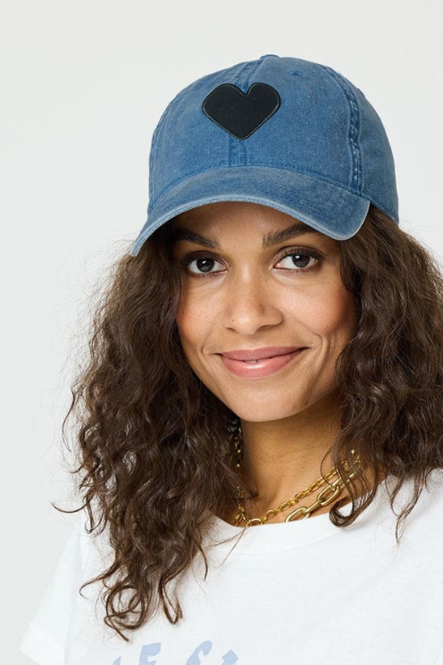 Baseball Hat Denim Imperfect Heart