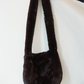 Faux Fur Crescent Shoulder Bag