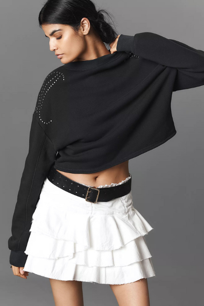 Vintage Terry Studded Sweatshirt