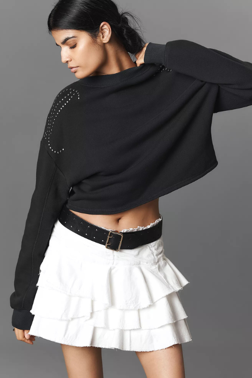 Vintage Terry Studded Sweatshirt