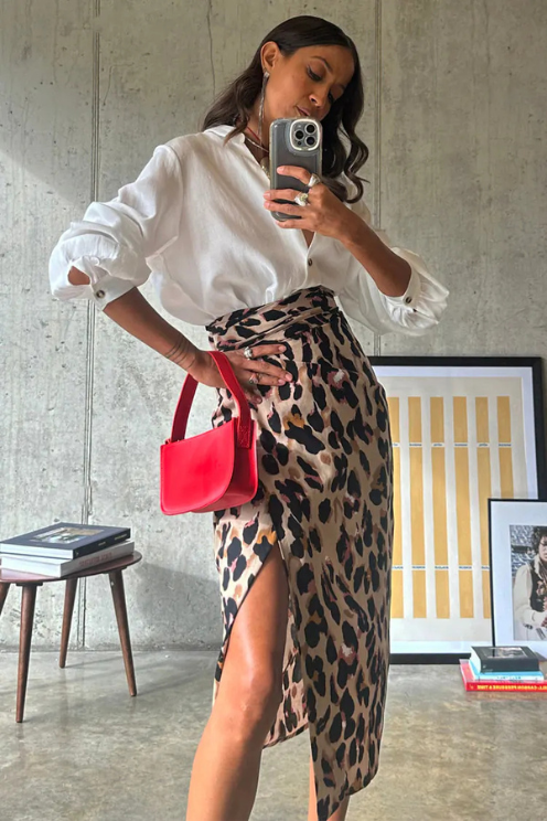 Brown Leopard Jaspre Skirt