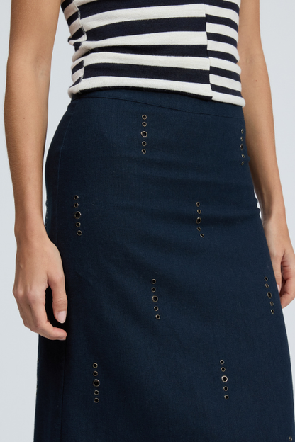 Aubrey Grommet Linen Skirt