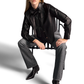 Leather Blouse with Jacket Detail