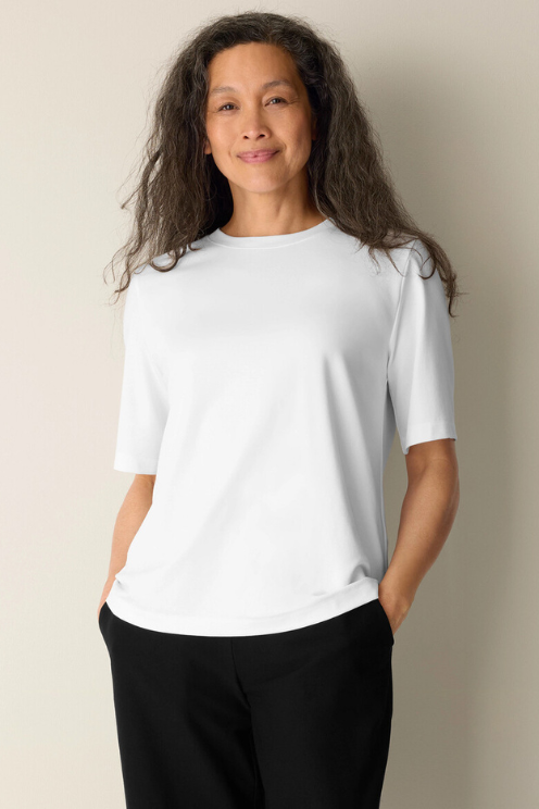 Extra-Fine Ponte Crew Neck Tee