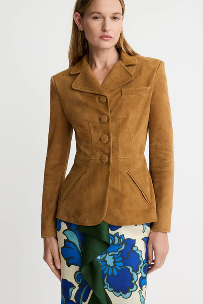 Shrunken Suede Blazer