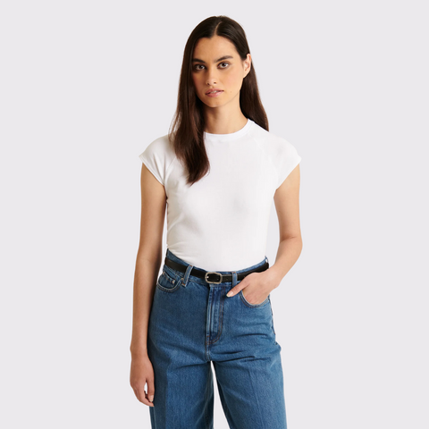 Patrick Assaraf Short Sleeve Iconic Raglan Baby Tee