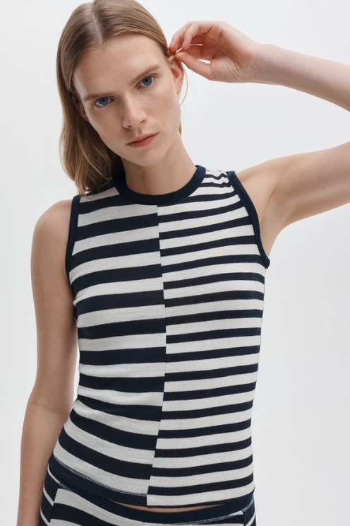 The Knit Mix Striped Tank