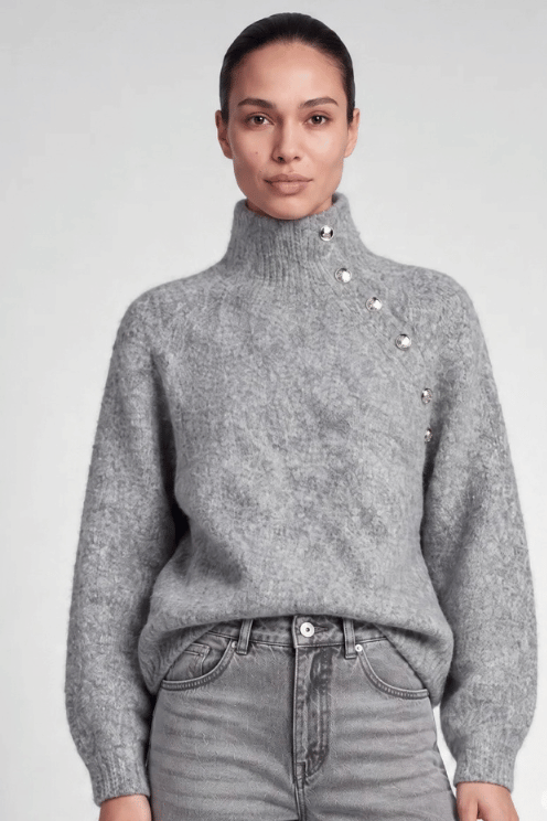 Decorative Bouclé Sweater