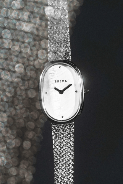 Jane Tethered Watch - Silver/Pearl
