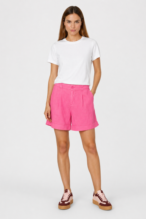 Patch Pocket Linen Shorts