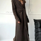 Keira Knit Wrap Dress - Dark Espresso