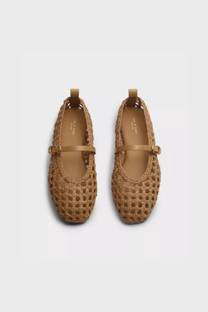 Spire Woven Faux Leather Mary Janes