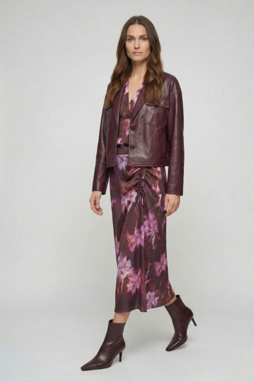 Faux Leather Blazer