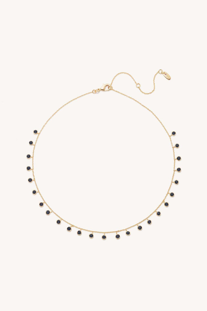 Orsay Charm Necklace - Black CZ