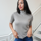 Sparkle Trim Turtleneck Top