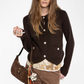 Westia Chocolate Cashmere Cardigan