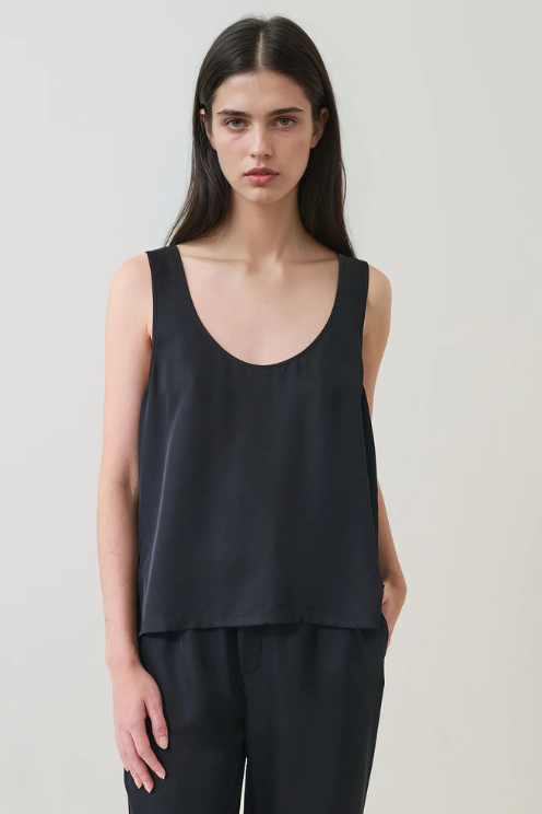 Silk Scoop Neck Tank