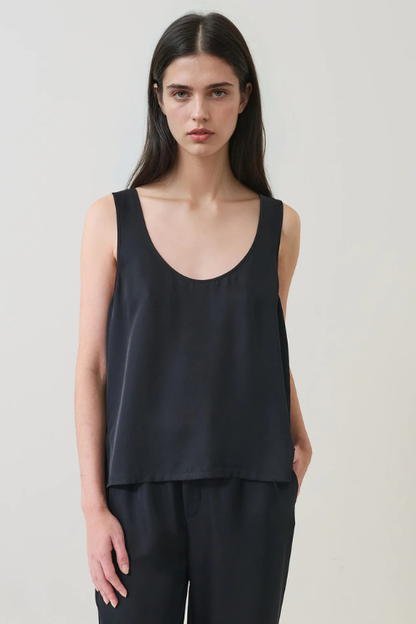 Silk Scoop Neck Tank