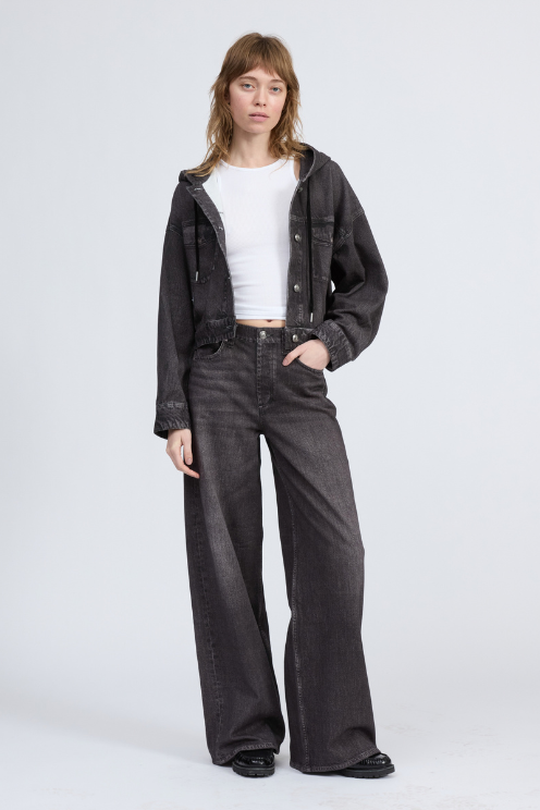 Miramar Terry Hooded Trucker Jacket