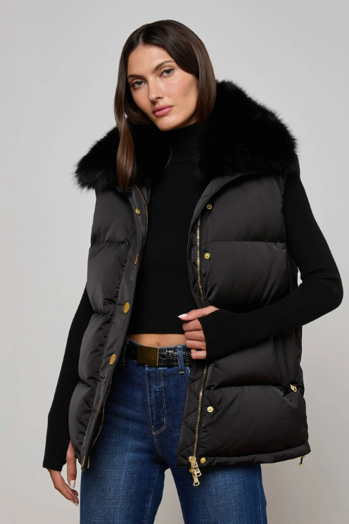 Nalo Faux Fur Puffer Vest