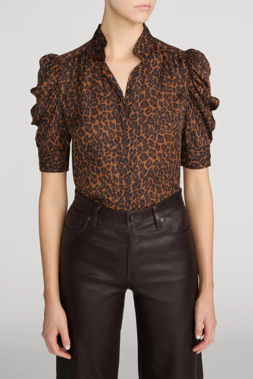 The Gillian Blouse - Leopard