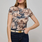 Ressi Fitted Tee in Tan Western Toile