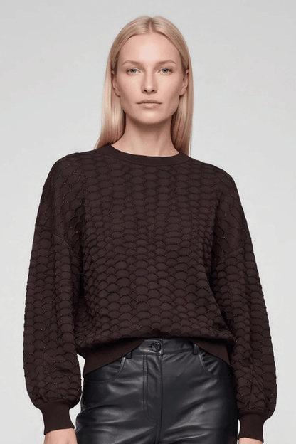 Metallic Croc Jacquard Sweater
