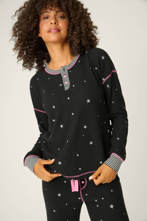Ski Jammie Classics Starlight Starbright Black PJ Set