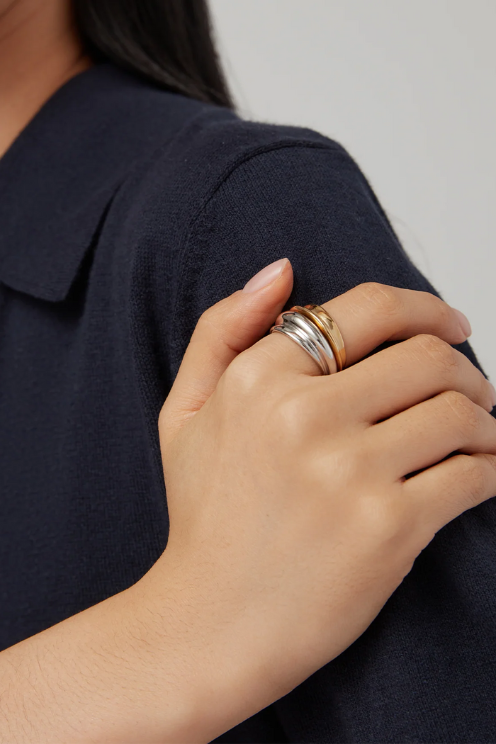Lennon Two-Tone Ring Set