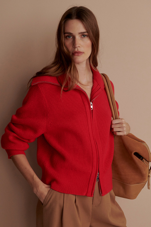 Enrico Zip-Through Knit Jacket