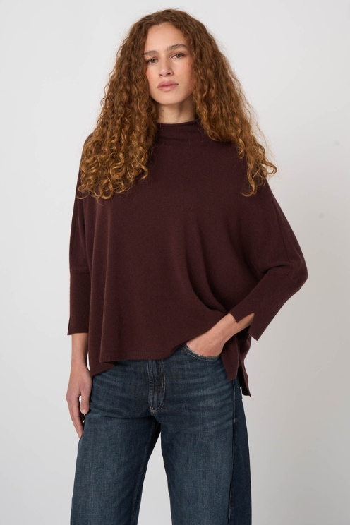 Relaxed Fit Poncho-style Sweater